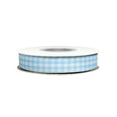 5/8" Gingham Check Ribbon | Blue (312)/White (029) | 25 Yard Roll