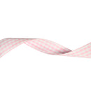 1 1/2" Gingham Check Ribbon | Lt Pink (117)/White (029) | 25 Yard Roll