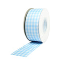 1 1/2" Gingham Check Ribbon | Blue (312)/White (029) | 25 Yard Roll