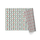 24" x 417' Reversible Holiday Wrapping Paper Half Ream | Norfolk Pine Nutcracker/Small Red and Green Plaid