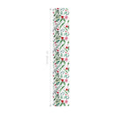24" x 417' Reversible Holiday Wrapping Paper Half Ream | Watercolor Holly/Green and White Lattice