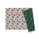 24" x 417" Reversible Holiday Wrapping Paper Half Ream | Retro Ornaments/Retro Snowflakes and Stars