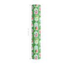 24" x 417' Reversible Holiday Wrapping Paper Half Ream | Sweet Treats/Pink and Red Diagonal Stripes