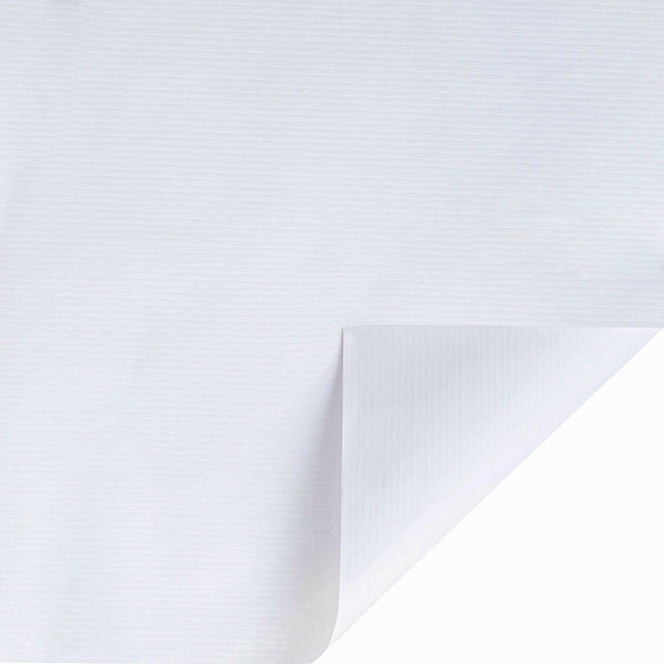 24" x 417' Wrapping Paper Half Ream | White Pinstripe