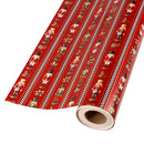 24" x 417' Holiday Reversible Metallic Wrapping Paper Half Ream | Checkerboard Nutcracker and Holiday Argyle