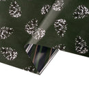 24" x 417' Holiday Reversible Wrapping Paper Half Ream | Pine Cone and Pine and Diagonal