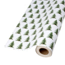24" x 417' Holiday Reversible Wrapping Paper Half Ream | All-over Trees and Green/White Plaid