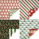 30" x 10' Holiday Reversible Metallic Wrapping Paper Bundle (4-pack) | Vintage Santa and Holiday Greens