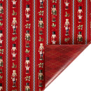 30" x 10' Holiday Reversible Metallic Wrapping Paper | Checkerboard Nutcracker and Holiday Argyle