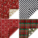 30" x 10' Holiday Reversible Metallic Wrapping Paper Bundle (4-pack) | Holly Nutcracker Plaids and Checks