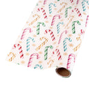 30" x 10' Holiday Reversible Wrapping Paper | Vintage Candy Canes and Starburst and Vintage Ornaments