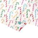 30" x 10' Holiday Reversible Wrapping Paper | Vintage Candy Canes and Starburst and Vintage Ornaments