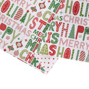 30" x 10' Holiday Reversible Wrapping Paper | Holiday Wishes and Red Polka Dot
