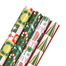 30" x 10' Holiday Reversible Wrapping Paper Bundle (4-pack) | Modern Holidays