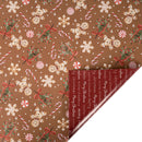 30" x 10' Holiday Reversible Wrapping Paper | Gingerbread Men and Peppermints and Merry Christmas on Red