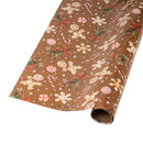 30" x 10' Holiday Reversible Wrapping Paper | Gingerbread Men and Peppermints and Merry Christmas on Red