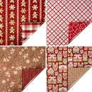 30" x 10' Holiday Reversible Wrapping Paper Bundle (4-pack) | Gingerbread Season