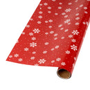 30" x 10' Holiday Reversible Wrapping Paper | Falling Snowflakes and Santa Plaid