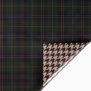 30" x 10' Holiday Reversible Wrapping Paper | Fashion Plaid and Brown Herringbone