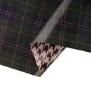 30" x 10' Holiday Reversible Wrapping Paper | Fashion Plaid and Brown Herringbone