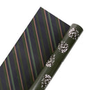 30" x 10' Holiday Reversible Wrapping Paper | Pine Cone and Pine and Diagonal