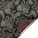 30" x 10' Holiday Reversible Wrapping Paper | Green Paisley and Animal Print