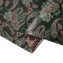 30" x 10' Holiday Reversible Wrapping Paper | Green Paisley and Animal Print