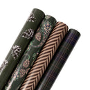 30" x 10' Holiday Reversible Wrapping Paper Bundle (4-pack) | Fashionable Christmas