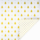 24" x 417' Holiday Reversible Metallic Wrapping Paper Half Ream | Gold Trees and Gold Polka Dots (Copy)