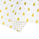 24" x 417' Holiday Reversible Metallic Wrapping Paper Half Ream | Gold Trees and Gold Polka Dots (Copy)