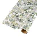 30" x 10' Reversible Everyday Wrapping Paper | Fresh Hydranga w/ Garden Green Trellis