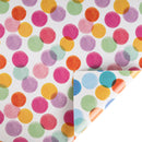 30" x 10' Reversible Everyday Wrapping Paper | Party Dots Red Multicolor w/ Blue Multicolor Party Dots