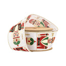 2 1/2" Wired Ribbon | "Nutcracker" White/Multi | 10 Yard Roll