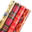 30" x 10' Wrapping Paper Bundle (4-pack) | Ruby Nutcracker