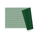 30" x 10' Reversible Holiday Wrapping Paper | Green and White Greek Key/Green Solid