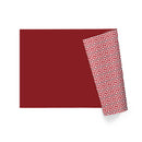 30" x 10' Reversible Holiday Wrapping Paper | Solid Red/Red and White Greek Key