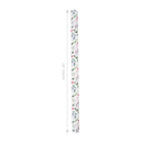 30" x 10' Reversible Holiday Wrapping Paper | Watercolor Holly/Green and White Lattis