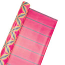 30" x 10' Reversible Holiday Wrapping Paper | Holiday Geometric/Red and Green Stripe