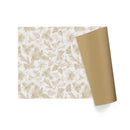 30" x 10' Reversible Holiday Wrapping Paper | Gold Pinecones on White/Flat Gold