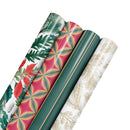 30" x 10' Wrapping Paper Bundle (4-pack) | Holiday Botanical