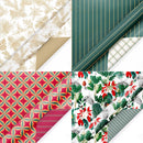 30" x 10' Wrapping Paper Bundle (4-pack) | Holiday Botanical