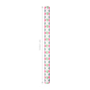 30" x 10' Reversible Holiday Wrapping Paper | Peppermint Dots/Pink and White Diagonal Plaid