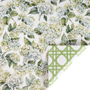 24" x 417' Reversible Everyday Wrapping Paper Half Ream | Fresh Hydranga w/ Garden Green Trellis