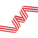 5/8" Striped Ribbon | Red (250) | 100 Yard Roll